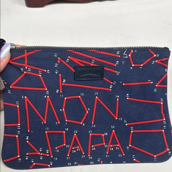 Vilebrequin Navy Blue “Mon Papa” Galaxy Red Limit Edition Pouch